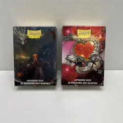 Dragon Shield 2 Packs of 60 Japanese Size Card Sleeves Brushed Seasonal Art - Image 1