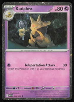 Kadabra 064/165 Cosmos Holo SV: Scarlet & Violet 151 NM Pokemon TCG Card - Image 1