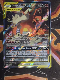 Pokemon Reshiram & Charizard GX TAG TEAM Promo Holo SM201 270 HP Card - Image 1