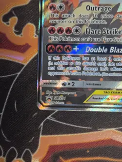 Pokemon Reshiram & Charizard GX TAG TEAM Promo Holo SM201 270 HP Card - Image 3