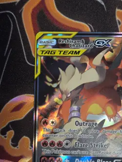 Pokemon Reshiram & Charizard GX TAG TEAM Promo Holo SM201 270 HP Card - Image 4