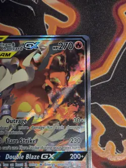 Pokemon Reshiram & Charizard GX TAG TEAM Promo Holo SM201 270 HP Card - Image 5