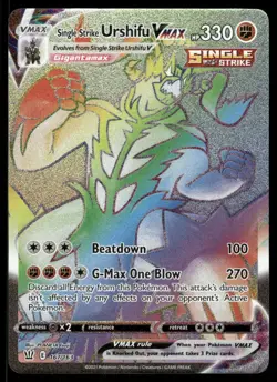 Pokemon Cards Single Strike Urshifu VMAX 167/163 Battle Styles Rare Rainbow NM - Image 1