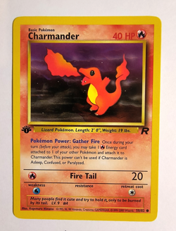 Charmander 1st Edition 50/82 Team Rocket Non Holo Pokemon Card NM - Image 1