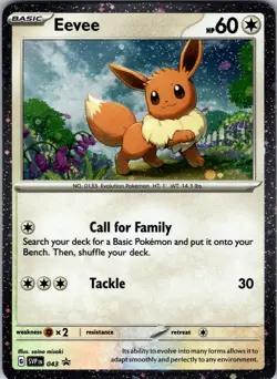 Eevee SV: Scarlet & Violet Promo Cards Cosmo Holo 043 Near Mint - Image 1