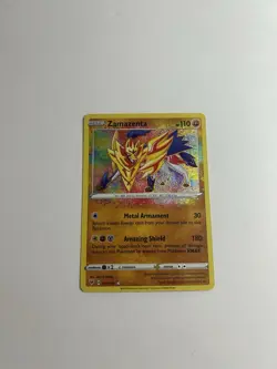 Pokemon TCG Zamazenta Vivid Voltage Holo Card 102/185 Amazing Rare - Image 1