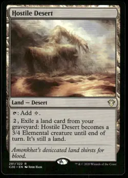 1x Hostile Desert - Commander 2020 -NM-Mint - MTG - Image 1