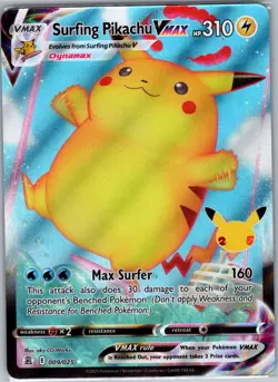 Surfing Pikachu VMAX 009/025 Celebrations - Pokemon Card - NM - Image 1
