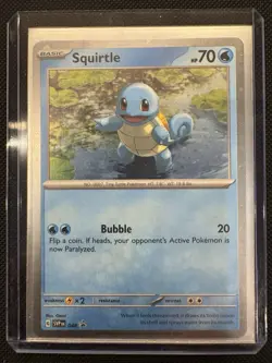 Pokemon 151 Squirtle SVP 048 Cosmos Holo SWIRL Black Star Promo - NM - Image 2