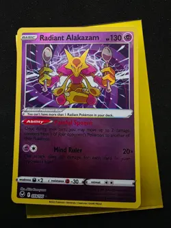 Pokemon TCG - Radiant Alakazam 59/195 - Silver Tempest - Image 1