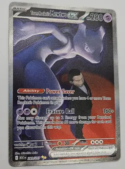 Pokemon TCG Team Rocket's Mewtwo EX SIR 281/217 NM Ascended Heroes - Image 1