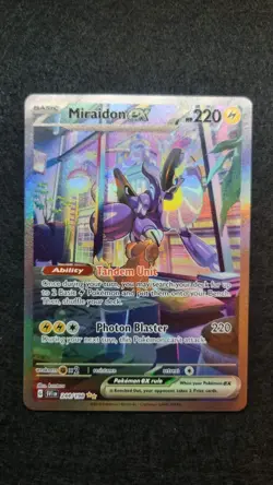 Miraidon EX Light Play Scarlet Violet Base Set 244/198 Sir Pokemon TCG - Image 1