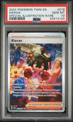Kieran #218 SIR 2024 Pokemon TWN Twilight Masquerade 218/167 - PSA 10 GEM MINT - Image 1