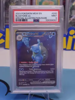 PSA 9 Blastoise ex 200/165 Special Illustration Rare 2023 POKEMON MEW EN-151 - Image 1
