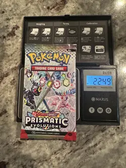 22.49g! HEAVY -Pokemon Prismatic Evolution Booster Pack -Possible GODU - Image 1