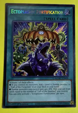 YuGiOh ~ Ectoplasmic Fortification EN008 ~ Secret Rare 1st Ed ~ Maze Of Muertos - Image 1