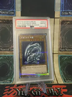 2017 YU-GI-OH! KOREAN 20TH ANV PACK 1ST WAVE BLUE-EYES WHITE DRAGON PSA 10 - Image 1