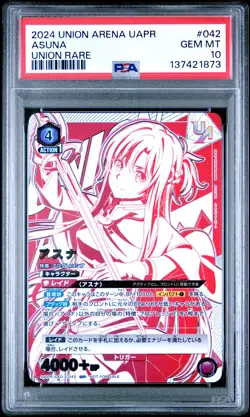 2024 UNION ARENA JAPANESE UAPR-PROMOS UNION RARE #042 ASUNA PSA 10 - Image 1