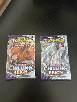 Pokemon TCG Sword And Shield Chilling Reign Booster Pack 10 Cards NEW (x2) - Image 1
