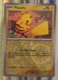 Pikachu 051/162 Temporal Forces Reverse Holo Pokemon Card - Image 1