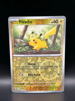 Reverse Cosmo Holo Pikachu 025/165 - Pokemon 151 Card - NM - Image 1