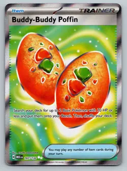 Buddy-Buddy Poffin 167/132 Mega Evolution Full Art Pokemon Card NM - Image 1