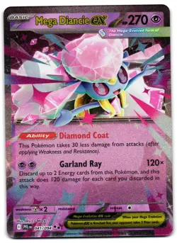 Mega Diancie ex 041/094 - Phantasmal Flames Double Rare Pokemon TCG - NM Card - Image 1
