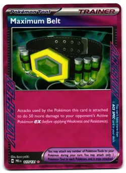 Maximum Belt 117/131 - Prismatic Evolutions ACE SPEC Rare Pokemon TCG - LP Card - Image 1