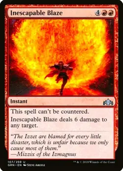 X 1 Inescapable Blaze NM-M Guilds of Ravnica 107 MTG Magic The Gathering - Image 1