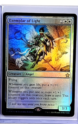 2024 MTG Magic The Gathering FDN Foundations Foil #11 Exemplar of Light - Image 1