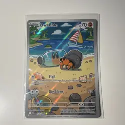 Pokemon TCG Dwebble 129/086 SV: Black Bolt Illustration Rare Holo Card - Image 1