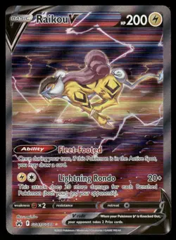 Pokemon Cards Raikou V GG41/GG70 Crown Zenith Galarian Gallery Holo Rare V NM - Image 1
