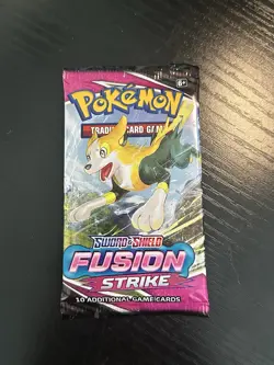 Pokemon TCG Sword And Shield Fusion Strike x1 Booster Pack Sealed New 10 Cards - Image 1