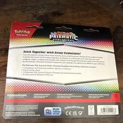 Pokemon Prismatic Evolutions Tech Sticker Collection Sylveon 3 Packs New/Sealed - Image 2