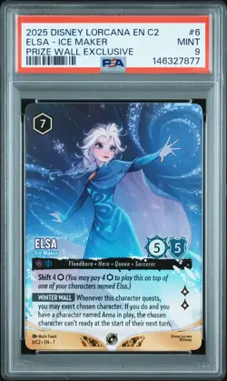 2025 DISNEY LORCANA EN C2-LORCANA CHALLENGE PROMO #6 ELSA - ICE MAKER PSA 9 - Image 1