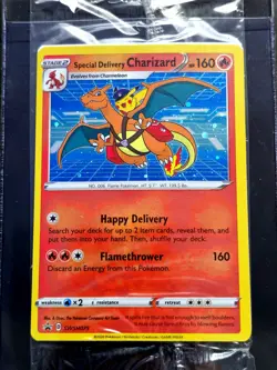 Pokemon Center Promo Special Delivery Charizard Card Sealed SWSH075 - Image 1