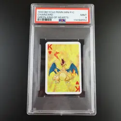 PSA 9 Charizard King of Hearts Graded Pokemon Mini Bicycle Card - Image 1