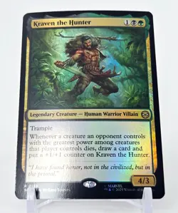 MTG • KRAVEN THE HUNTER 0133 Foil Rare • Marvel Spider-Man Magic M/NM - Image 1