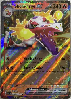 Skeledirge ex Double Rare - 037/193 - Paldea Evolved Pokemon 2023 - Image 1