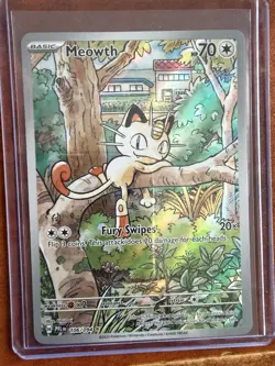 Pokemon TCG Meowth 106/094 Phantasmal Flames Full Art Illustration Rare NM/MINT - Image 1