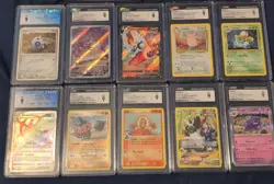 Pokemon Lot of 10 Cgc 9 Slabs - Ivysaur Gengar jynx arceus aaron claydol - Image 1