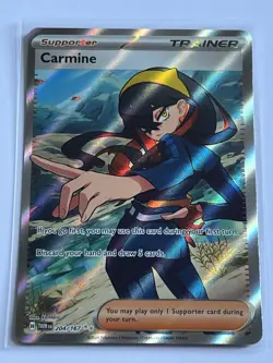 Carmine 204 / 167 Pokemon Twilight Masquerade 2024 Near Mint Ultra Rare Holo - Image 2