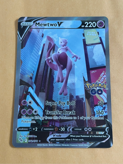 2022 Pokemon GO Mewtwo V Full Alternate Alt Art #072/078 - Image 1