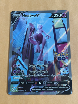 2022 Pokemon GO Mewtwo V Full Alternate Alt Art #072/078 - Image 3