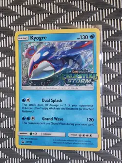 Pokemon TCG 2018 Sun & Moon Celestial Storm Black Star Promo Kyogre SM129 Holo - Image 1