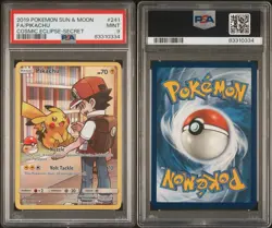Pokemon Pikachu 241/236 PSA 9 Mint SM Cosmic Eclipse Secret Rare Full Art 2019 - Image 3