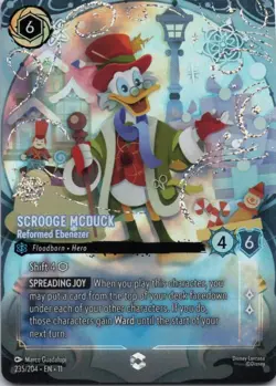 Disney Lorcana Winterspell Scrooge Mcduck Reformed Ebenezer Enchanted 235/204 - Image 1