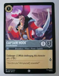 Disney Lorcana TCG - Reign Of Jafar: Captain Hook (186/204) - Common - Near Mint - Image 1