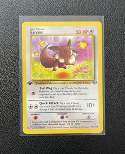 Eevee 51/64 First Edition Jungle Set Common Pokemon Card NM Near Mint - Image 1