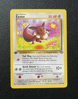 Eevee 51/64 First Edition Jungle Set Common Pokemon Card NM Near Mint - Image 2